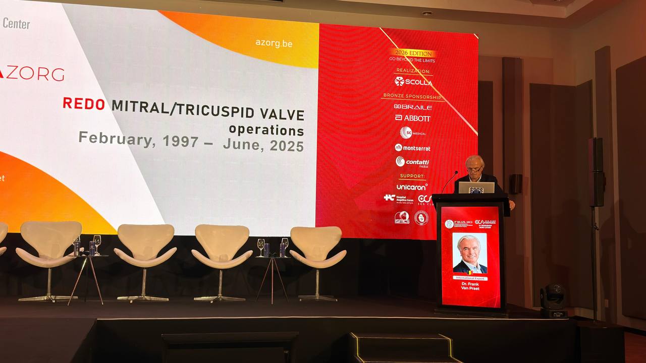 Dr. Frank Van Praet presenting Redo Mitral/Tricuspid Valve operations
